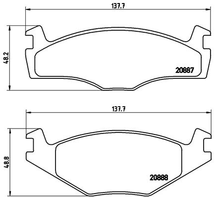 A.B.S. P 85 024 BREMBO Bremsbelagsatz, Scheibenbremse